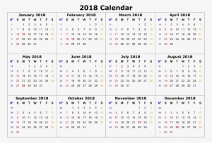 2018 Calendar Png Pic Background - 2019 At A Glance Calendar #164784