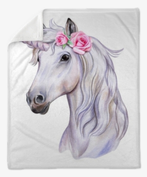 Unicorn With A Wreath Of Flowers - Water Color Unicorn Png #164809 Unicorn With A Wreath Of Flowers - Water Color Unicorn Png #164809