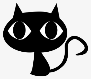 Black Cat Png Transparent - Cute Black Cat Vector #164884