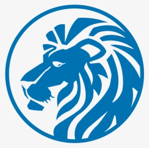 Lion Head Blue - Lion Head Logo Png #165559
