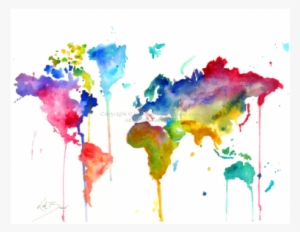 Watercolor World Map #166539