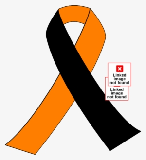 How To Set Use Black And Orange Ribbon Svg Vector #166982