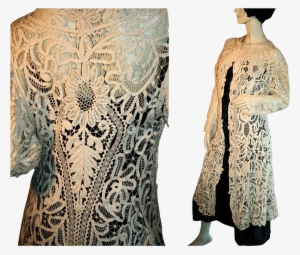 An Amazing Handmade Antique Edwardian Battenburg Lace - Crochet #168570