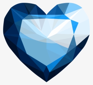 Sapphire Png - Blue Diamond Heart Png #168633