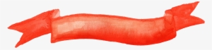 Free Download - Water Color Red Banner Png #168884