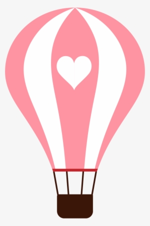 Hot Air Balloon Cartoon Clip Art - Hot Air Balloon Heart Clipart #169063