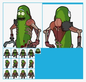Click For Full Sized Image Rat Suit Pickle Rick - Pocket Mortys Pickle Rick #169653