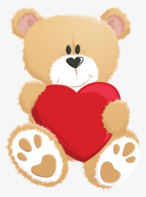 Bear With Heart Clipart For Your App - Cartoon Teddy Bear With Heart #169670