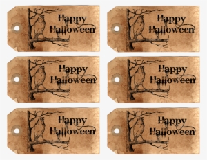 Halloween Gift Tags Collage Sheet - Stampendous Cling Rubber Stamp, Halloween Wish #1600312