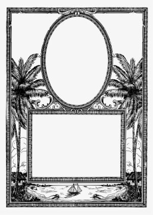 Picture Frames Window Tropical Climate Circle Ellipse - Dual Photo Frame #1601212