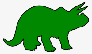 Dinosaur Triceratops Dino - Green Triceratops Clipart #1601293