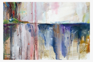 Schilderij Watercolor Drips Aluminium Bedrukt - Abstract Art #1603150