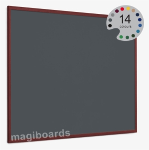 Loop Nylon Noticeboard Dark Wood Frame - Blackboard #1603283