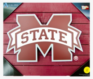Team Sports Banner M Light On Wooden Frame - Mississippi State University Pennant #1603319