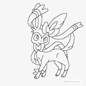 Download This Coloring Page - Sylveon Black And White #1603733