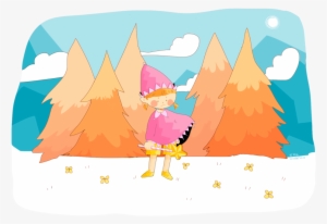 A Colorful Clown Kid In A Cool Quiet Forest - Illustration #1606292