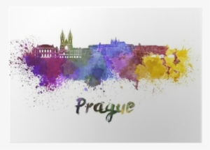 Prague Skyline Watercolor #1607682