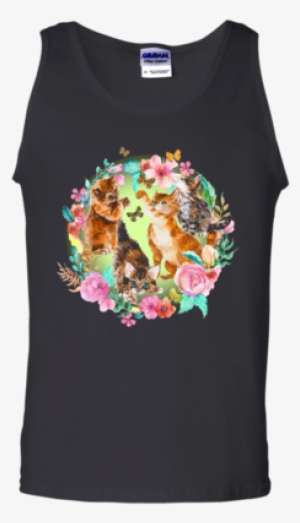 Cute Kitten Butterfly T-shirt, Cat &amp - Cobra Kai Tank Top #1608859
