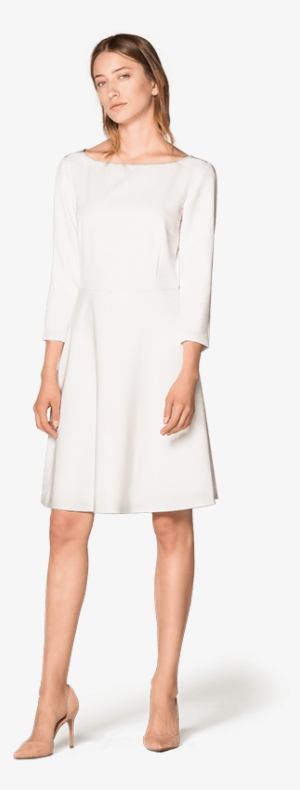 Rosway White Fit And Flare Dress-view Front - Dress #1609241