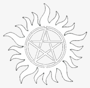 Supernatural Tattoo Transparent - Supernatural Red Protection Symbol Pendant Necklace #1610674