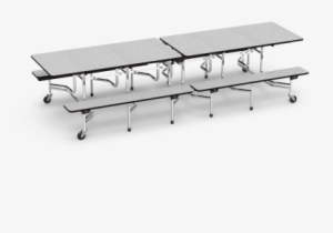 Mt Series Mobile Bench Table 120" X 30" Top Seats 12 - Table #1611062