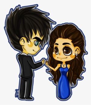 Damon Elena Mmf Dance Damon And Elena 26174806 500 - Vampire Diaries Cartoon #1611351