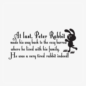 Peter Rabbit Child Wall Quote - Rabbit Quote #1611392
