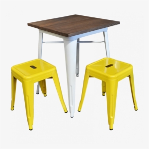 Replica Tolix Cafe Table Wood Top Smal - Table #1612022