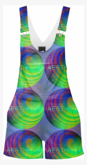 Vaporwave-aesthetic Sphere Shorteralls $165 - Active Tank #1612253