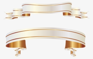 White Ribbon Png Download - White Banners Png #1612781