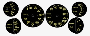 If Requested, This Set May Include A Single-digit Tach, - Two Speedometer Old Volvo #1614006