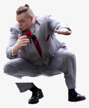 Harambe Png Cutout Banner Black And White - Slav Squat Transparent #1614183