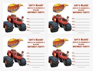Blaze And The Monster Machines Birthday Invitations - Blaze Birthday Invitation Template #1615117