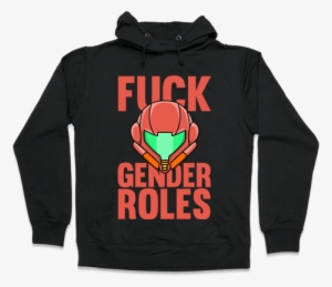 F*** Gender Roles Hooded Sweatshirt - Read Books And Be Happy Hoodie: Funny Hoodie From Lookhuman. #1615302