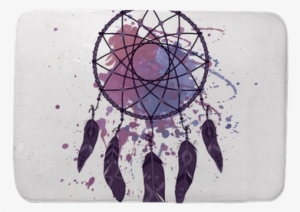Vector Illustration Of Dream Catcher With Watercolor - Coque Samsung S5 Attrape Reve #1616334