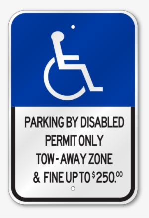No Parking Sign Under Handicap Sign #1617315