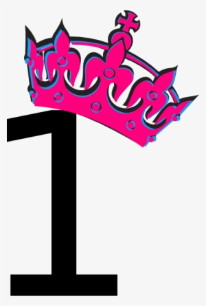 Pink Tilted Tiara And Number 1 Clip Art - Happy Birthday To Me 17 #1617370