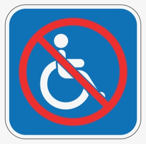 No Handicap Wheelchair Logo, 10"x10" - Disability #1617467