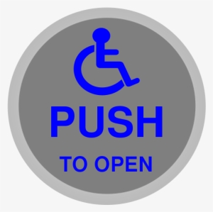Free Push To Open Button Free Wheelchair Symbol Free - Disability Sign #1617637