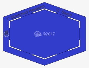 Hexagon Stretched 1″ Inch Acrylic Template Keyhole - Diagram #1618231