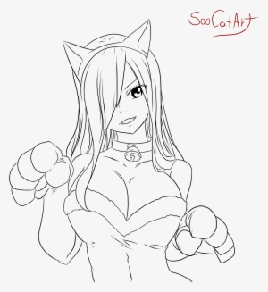 Banner Library Stock Fairy Tail Erza By Soocatart On - Fairy Tail Erza Line Art #1618843