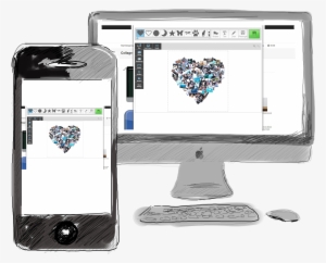 Collage Heart On Sketch High - Collage #1619396