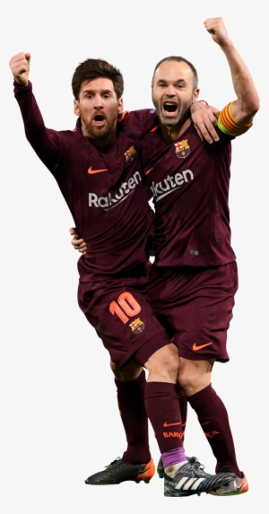 Footyrenders On Twitter - Messi And Iniesta Png #1619579