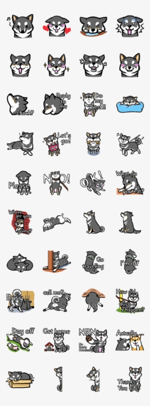 Black Shiba Inu Sticker English Version - Rudolph The Black Cat #1619980