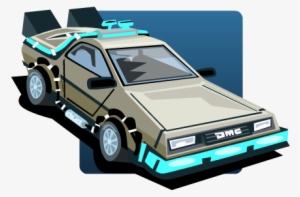 Svg Black And White Library Delorean Vector - Scalable Vector Graphics #1620809