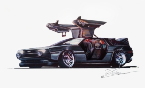 Download Scale Model Clipart Delorean Dmc-12 Model - Delorean Draw #1621039
