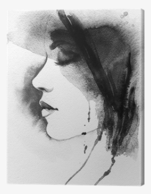 Graphic Library Download Woman Watercolor Fashion Background - Art Print: Ismagilova's Woman Portrait .abstract Watercolor #1621079