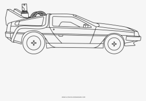 Delorean Coloring Page - Delorean Vector #1621382
