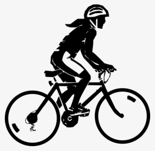 Steren Bike Rider Clip Art At Clker - Black And White Bike Riding #1621888
