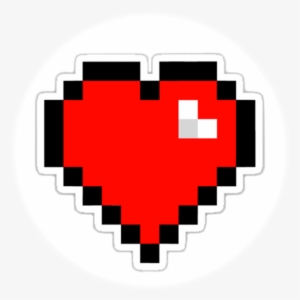 Super 8-bit Heart 8bit Hearts - 8 Bit Heart Zelda - Free Transparent ...